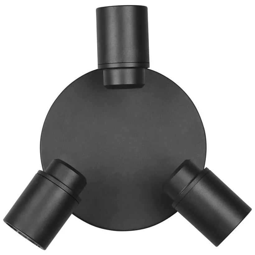 Faretto in metallo nero opaco Angelo - Trio