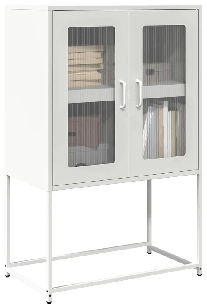 Credenza Bianca 68x39x107 Cm İn Acciaio /