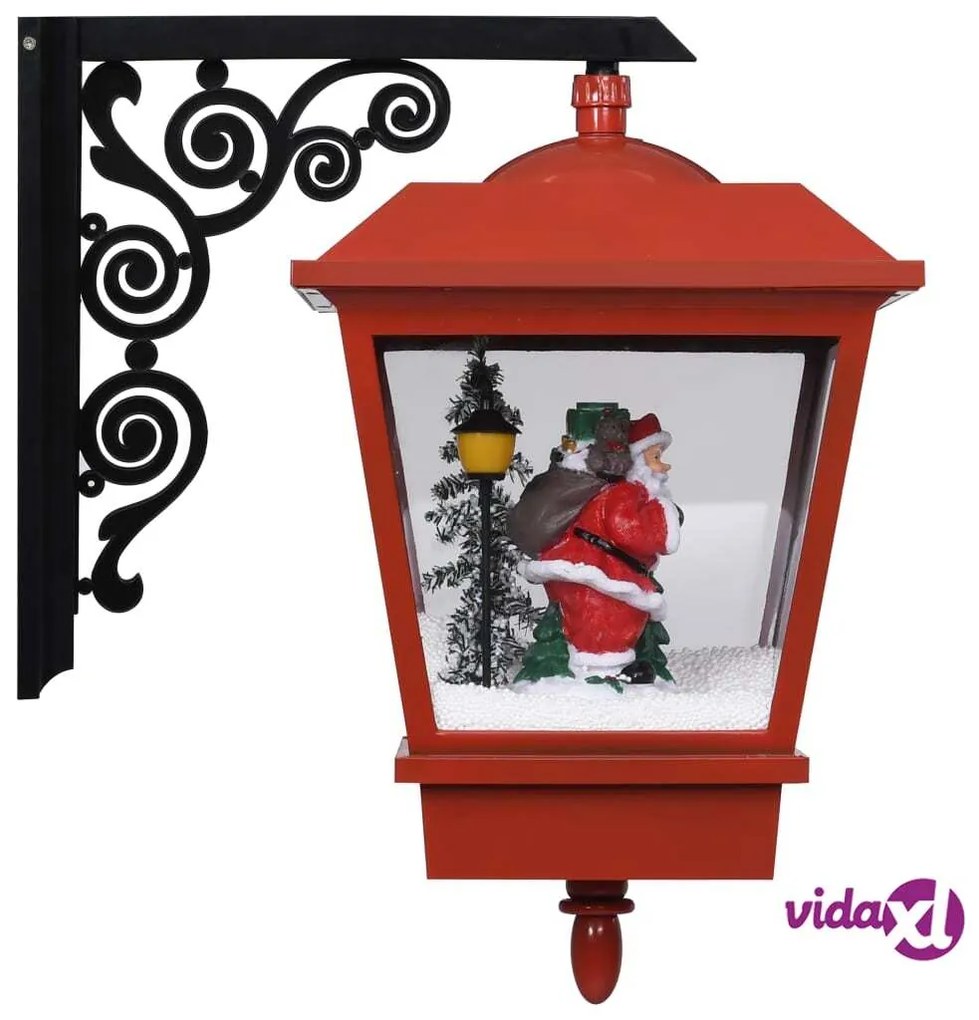 vidaXL Lampada Natalizia da Parete LED e Babbo Natale Rossa 40x27x45cm