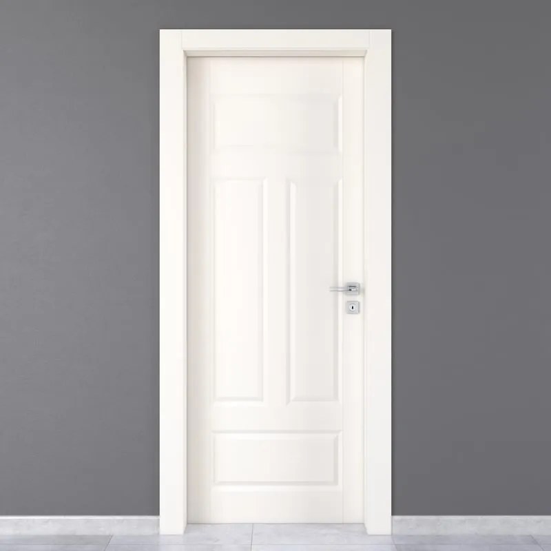 Porta battente Coconut Groove bianco L 60 x H 210 cm sinistra