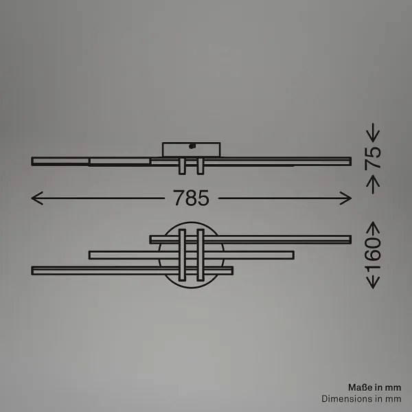 Brilo - Plafoniera LED TINKA LED/21W/230V 3000K nera