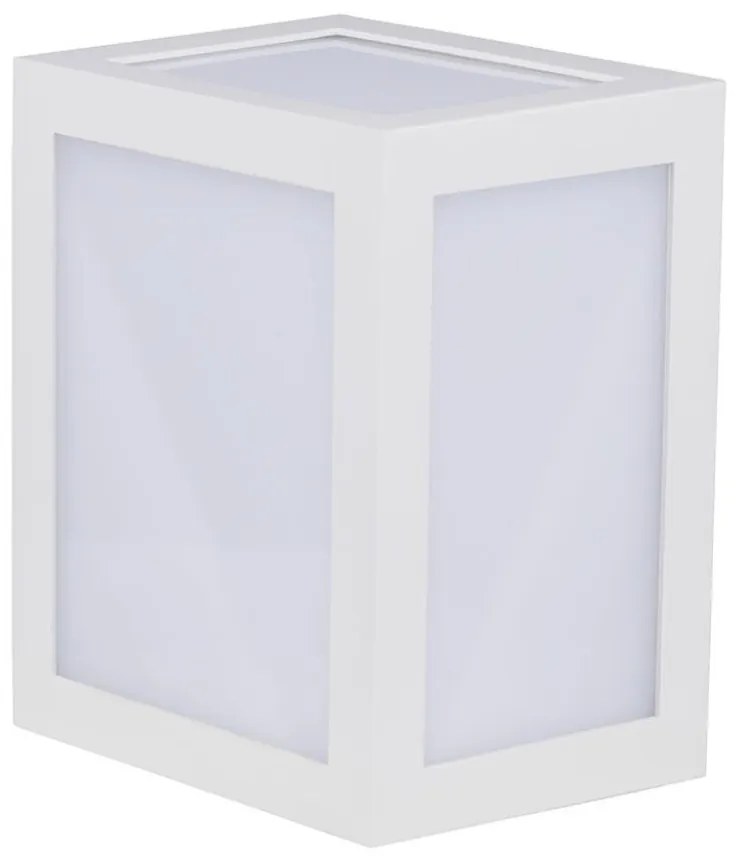 Lanterna LED Muro 12W Quadrata IP65 4000K Bianca V-TAC