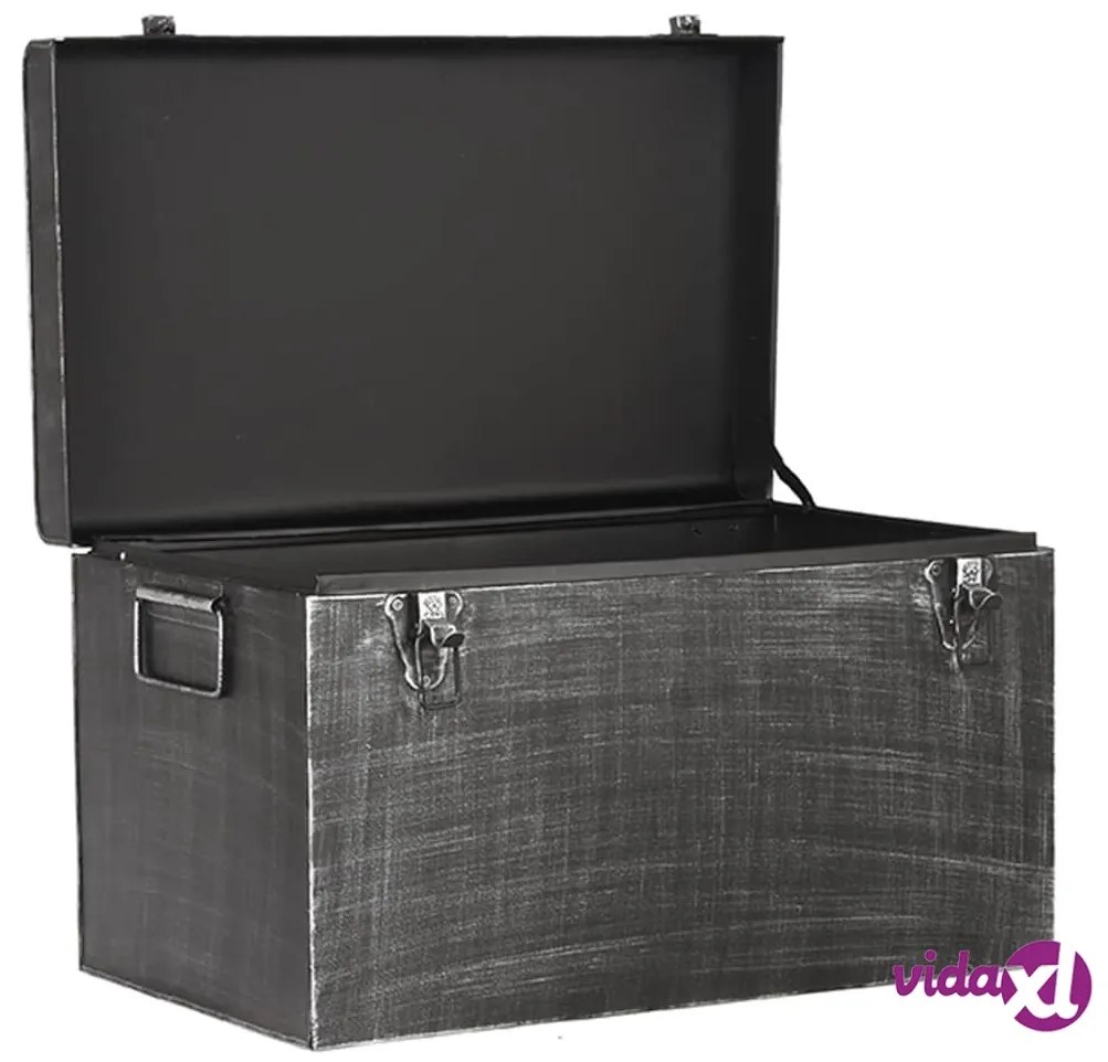 LABEL51 Contenitore Vintage 50x30x30 cm L Nero Anticato