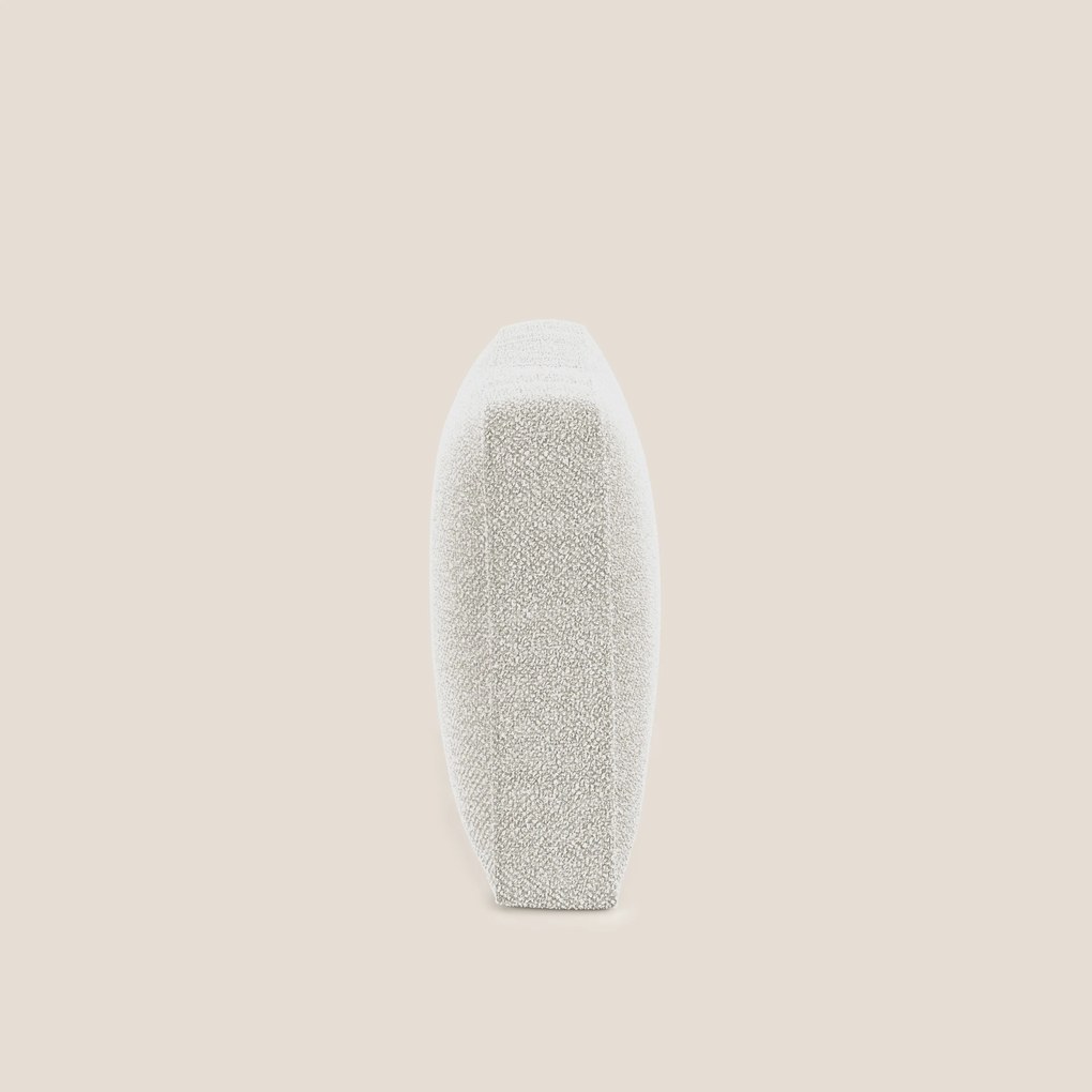 Nettuno cuscino schienale realizzato in tessuto bouclè impermeabile T07 bianco
