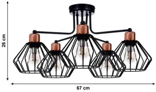 Lampadario a plafone PORTO 5xE27/40W/230V