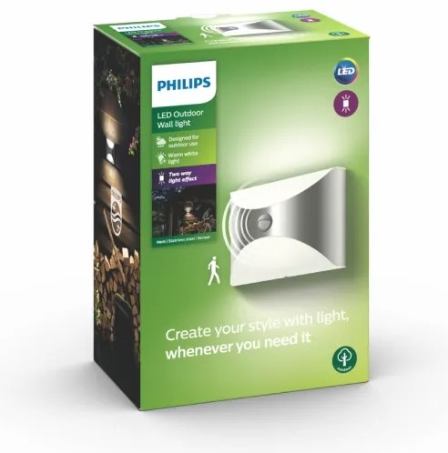 Philips 17299/47/16 - Lampada da esterno con sensore HERB 1xLED/6W/230V IP44