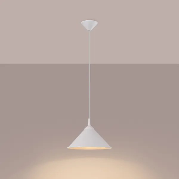 Sollux SL.1325 - Lampadario a sospensione con filo ZUMA 1xE27/15W/230V diametro 30 cm bianco