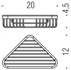 Colombo Basic B27320 griglia angolare vasca doccia cromo