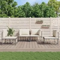 Set Divani da Giardino 4 pz con Cuscini Antracite in Polyrattan 3186712