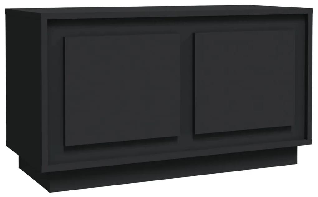 Mobile porta tv nero 80x35x45 cm in legno multistrato