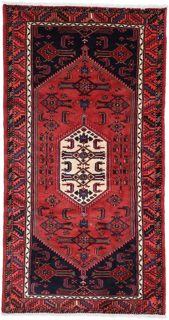Hamedan Tappeto 200x100 (Iran) Annodato A Mano