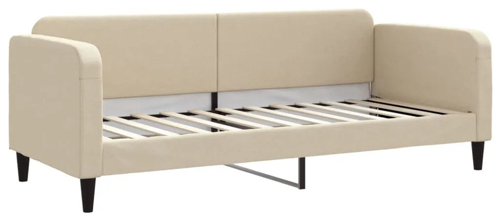 Letto da giorno crema 80x200 cm in tessuto