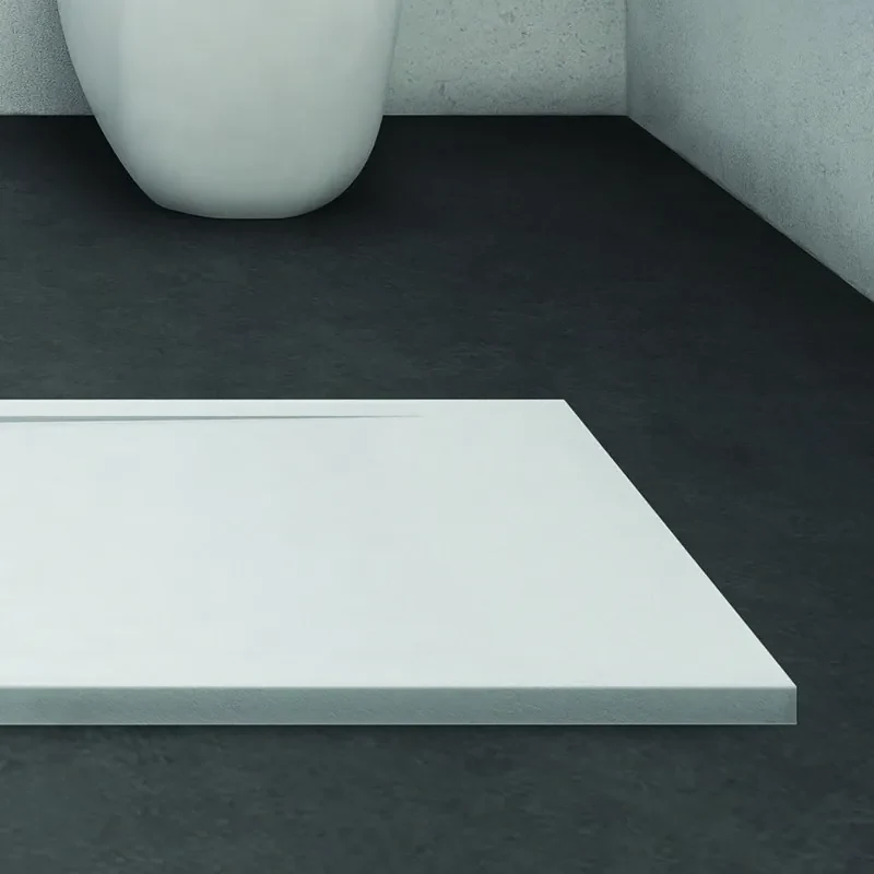 Kamalu - Piatto doccia in resina 80x120 effetto pietra | KR1000