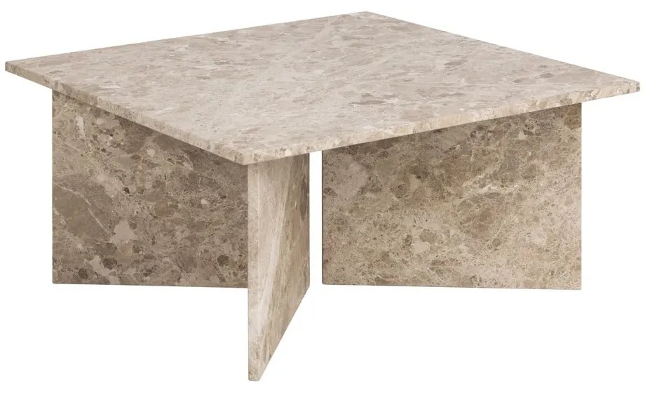 Tavolino in marmo beige 90x90 cm Vega - Actona