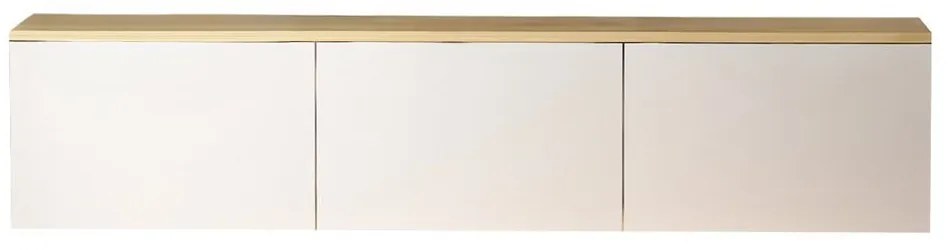 Mobile TV bianco-naturale effetto rovere 160x35x32 cm Neon - Kalune Design