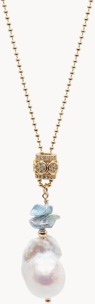 Collana placcata oro con perle Perlentraum