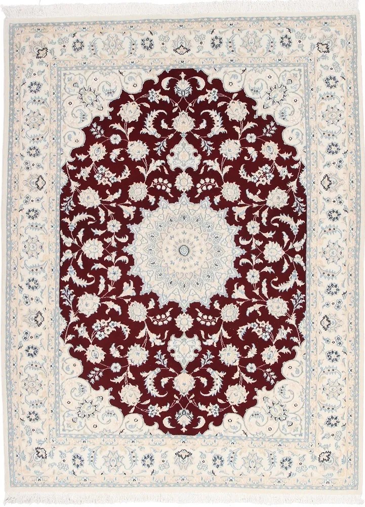 Nain Tappeto 210x150 Beige (Iran) Annodato A Mano
