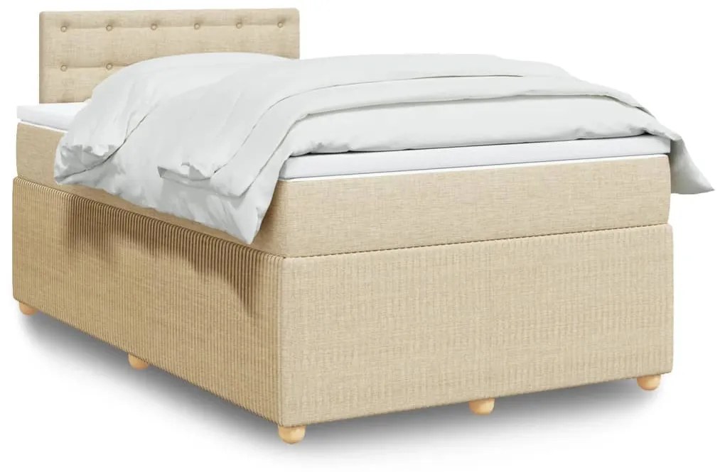 Giroletto A Molle Con Materasso Crema 120x200 Cm İn Tessuto /