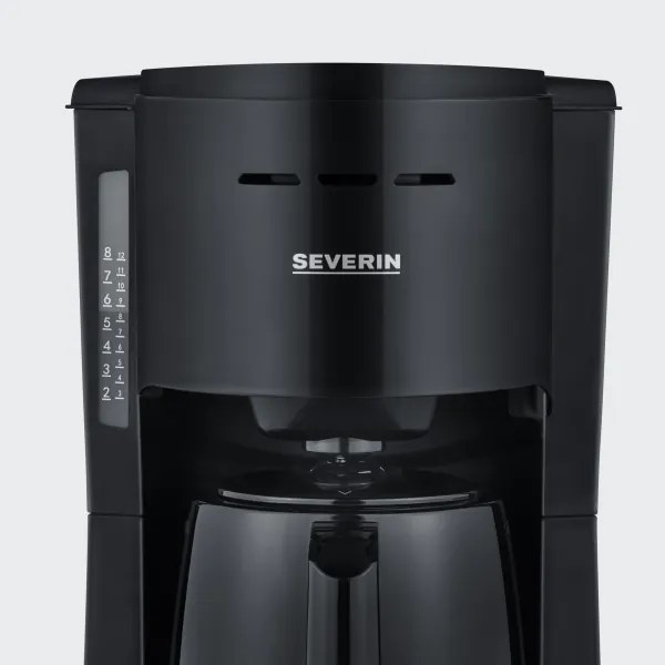 Severin KA 9306 - Macchina da caffè con caraffa termica 1 l 1000 W/230 V, nera