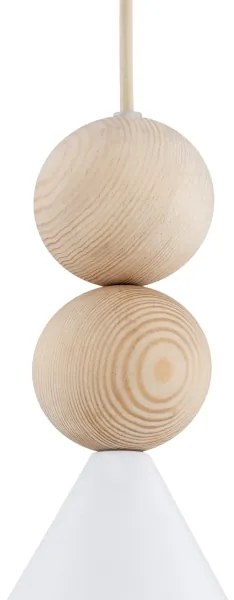 Argon 8632 - Lampadario a sospensione con filo KEGEL 1xE27/15W/230V bianco