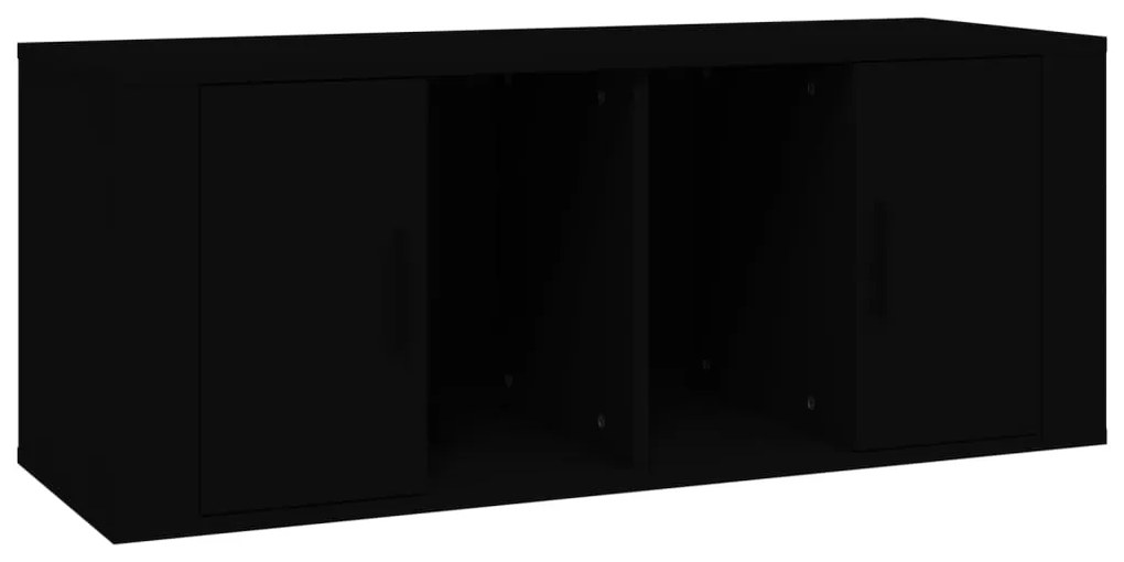 Mobile Porta TV Nero 100x35x40 cm in Legno Multistrato