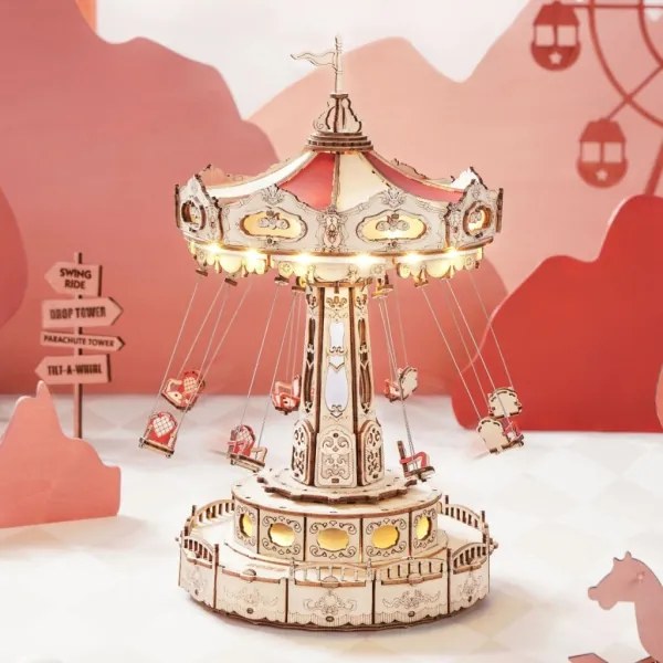 RoboTime - Puzzle carillon 3D Giostra a catena 3xAAA