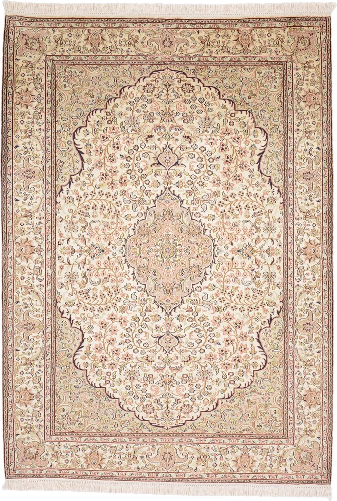 Cashmere Silk Tappeto 180 x 130 (Indian) Annodato A Mano