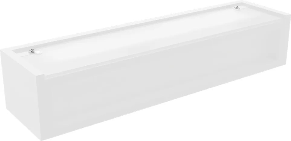 Applique da Parete 2xE14 Rettangolare 36cm in Gesso Pitturabile