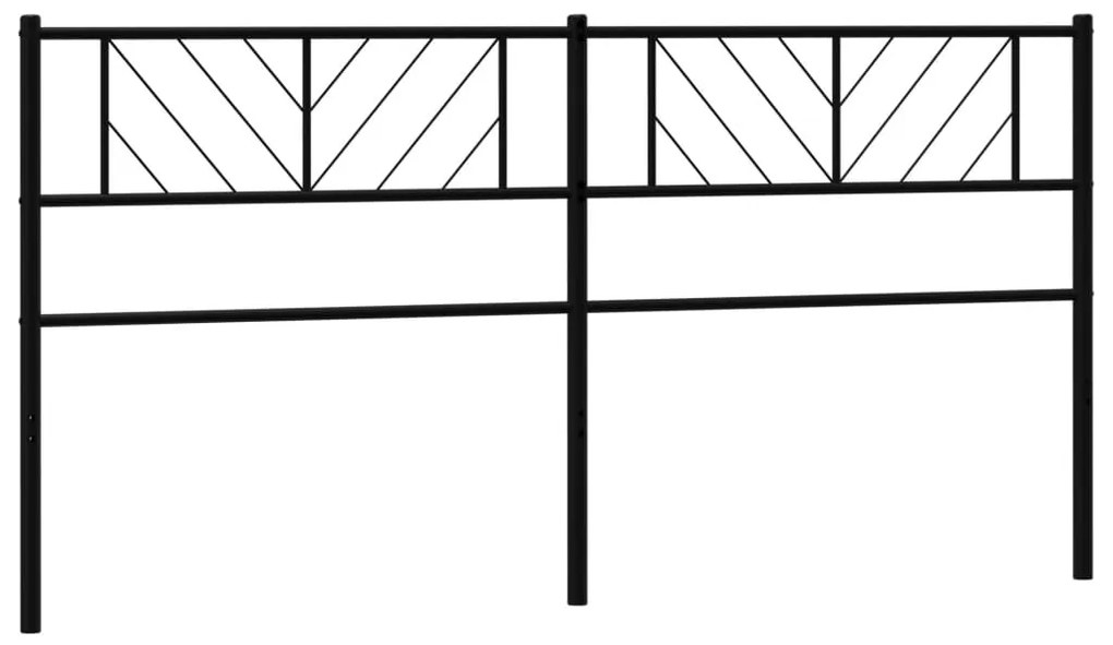 Testiera in Metallo Nero 193 cm