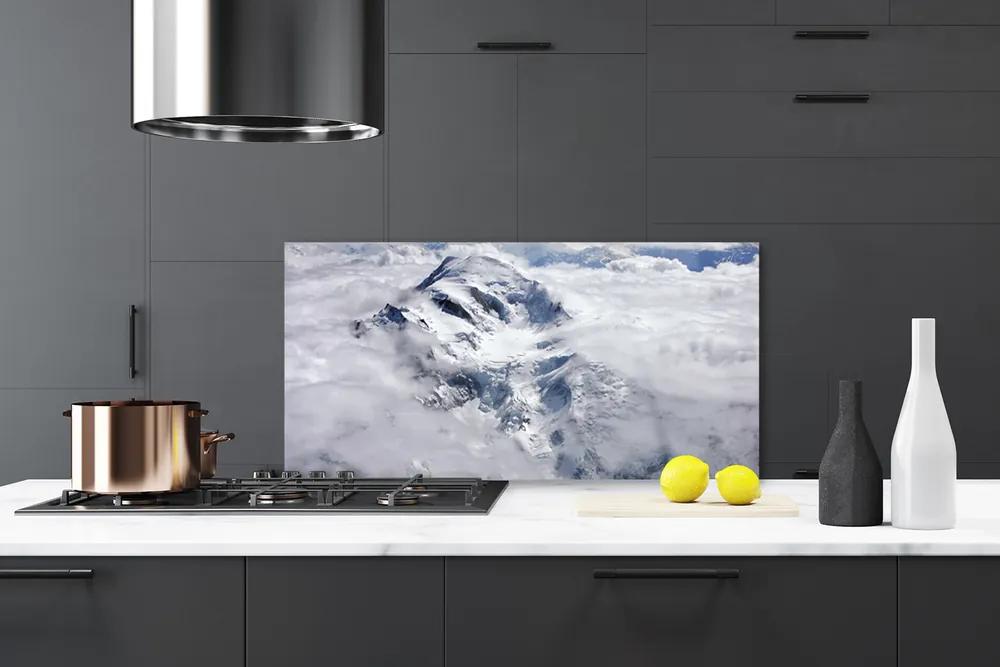 Rivestimento parete cucina Paesaggio di montagna di nebbia 100x50 cm