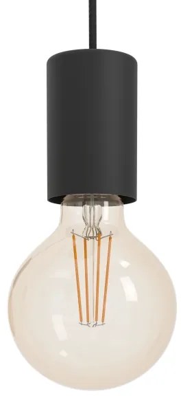 Eglo 390267 - Lampadario a sospensione con filo HUEBRO 5xE27/40W/230V nero