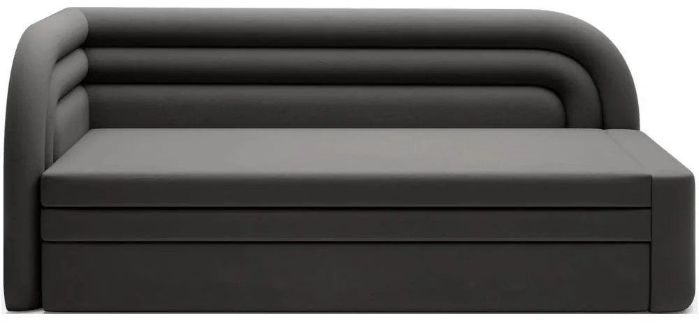 Divano grigio tortora allungabile/con contenitore con penisola a destra con rivestimento in velluto 223 cm Fabillo – ELTAP