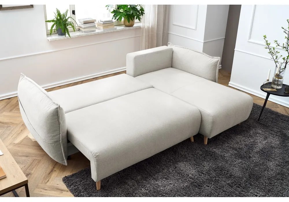 Divano letto angolare crema (variabile) Nessa - Bobochic Paris