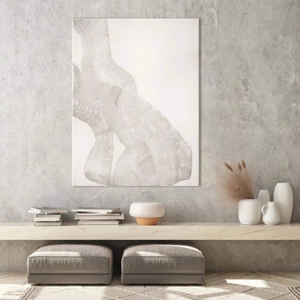 Quadro dipinto a mano 90x120 cm White Sculpture - Malerifabrikken