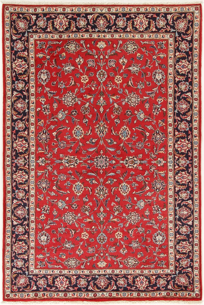 Kashan Tappeto persiano 140x210 (Iran) Annodato A Mano