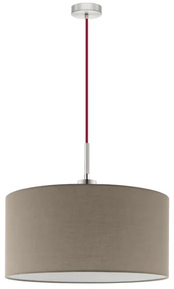Eglo - Lampadario LED a cavo TUNJA 1xE27/60W/230V taupe