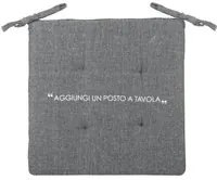 Cuscino sedia 40x40 cm antracite con scritta