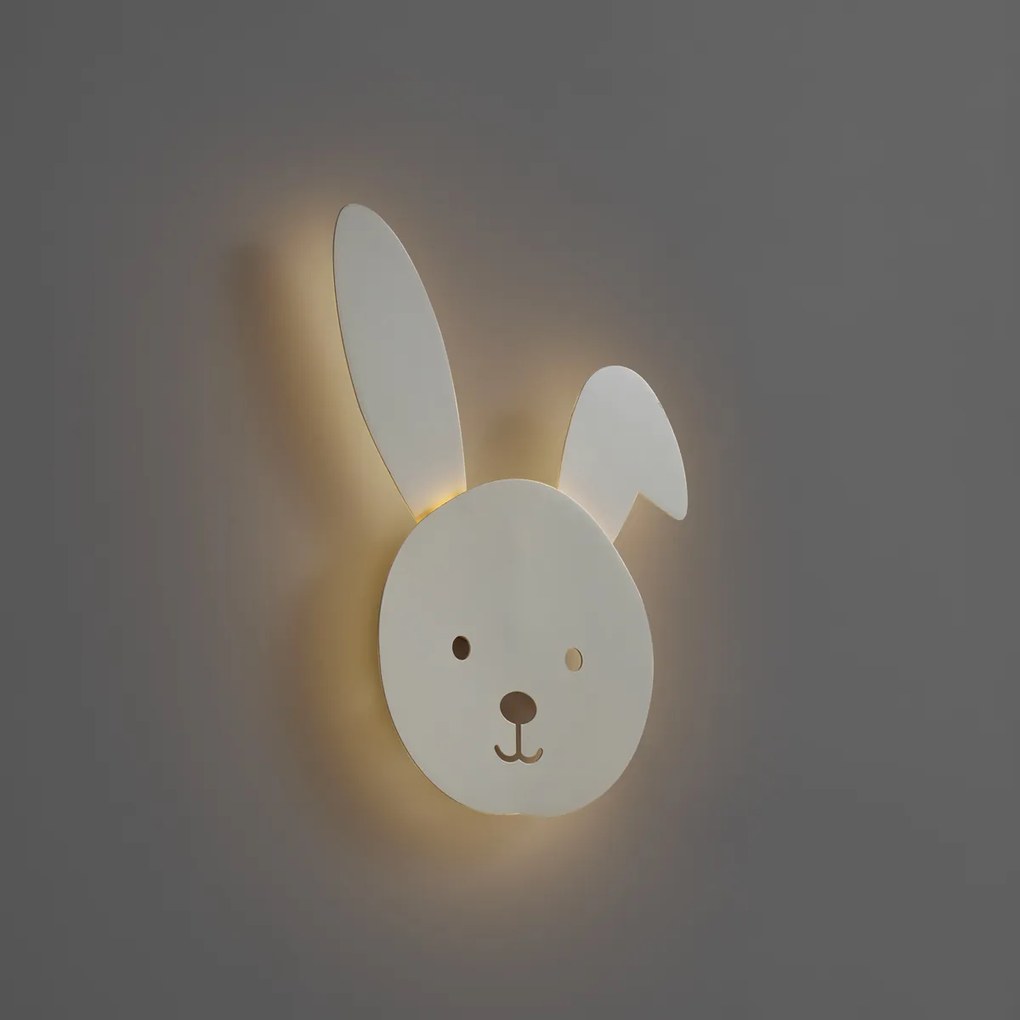Lampada da parete per bambini beige con LED dimmerabile a 3 livelli - Benny the Bunny