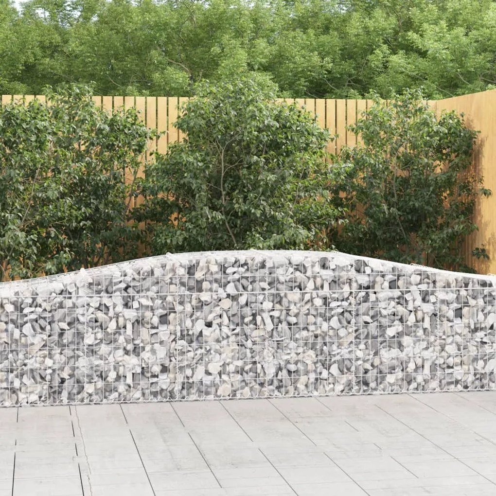 Cesto Gabbione Ad Arco 400x50x60/80 Cm Ferro Zincato /