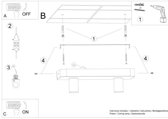 Sollux SL.1157 - Faretto TAVO 2xE27/15W/230V calcestruzzo