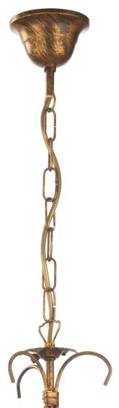 ONLI - Lampadario a sospensione con catena LUCREZIA 1xE27/22W/230V bronzo