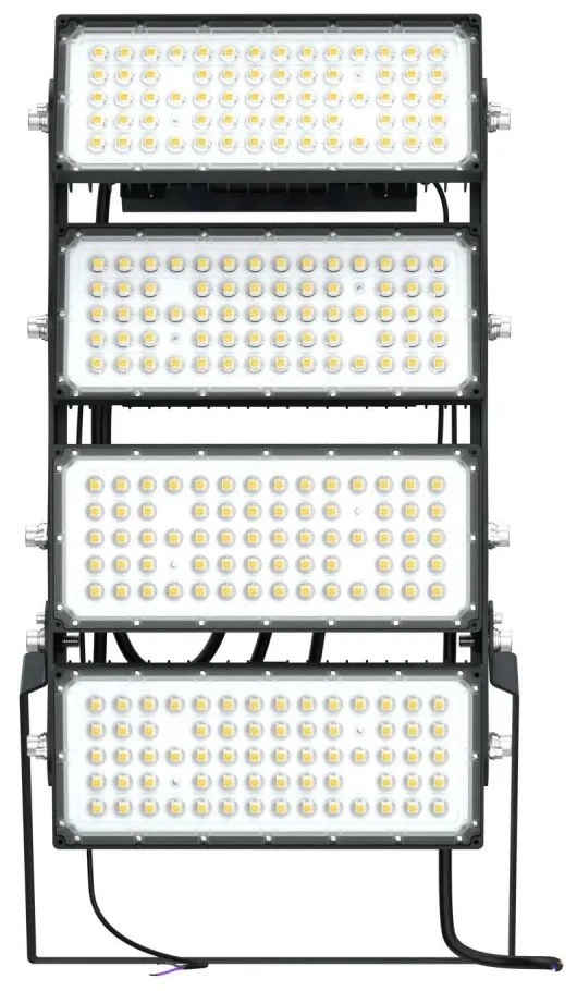 Faro Modulare LED 800W IP66, 167lm/W, Dimmerabile DALI - INVENTRONICS Colore Bianco Freddo 5.000K, Scegli l'angolo di illuminazione 60°, Scegli le staffe dei moduli Orientabili