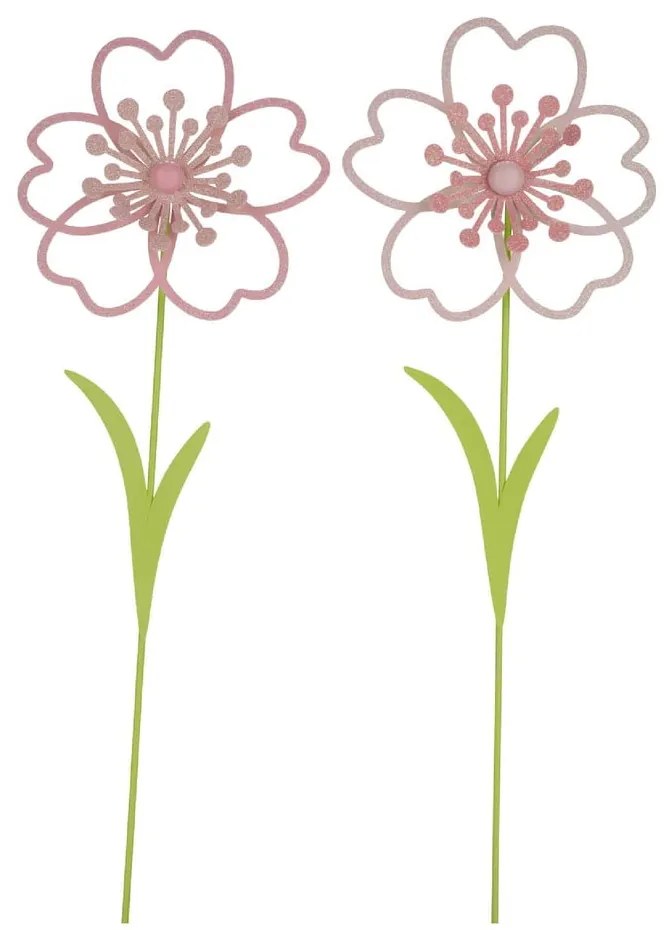 Set di 2 tappi per vasi Rose, altezza 46 cm - Ego Dekor