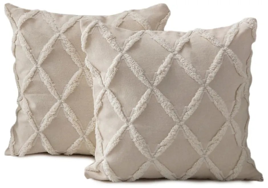 Federe decorative in set 2 pz 43x43 cm Tuffet – Mioli Decor