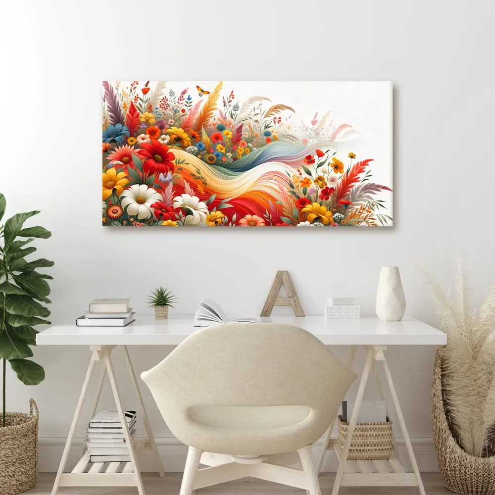 Quadro su tela – Onda floreale