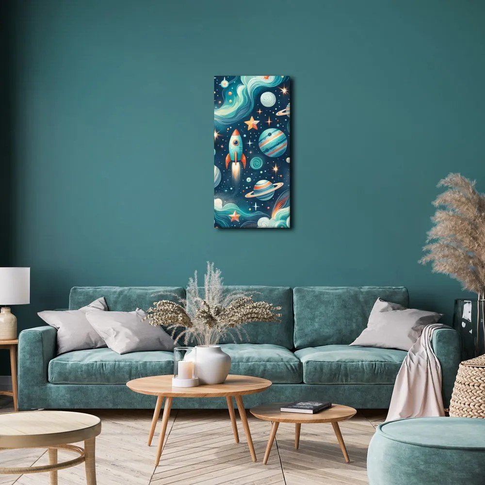 Quadro su tela – Pianeti colorati e stelle
