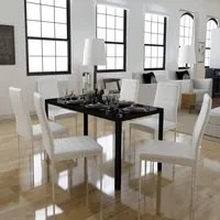 Set da Pranzo 7 pz Nero e Bianco