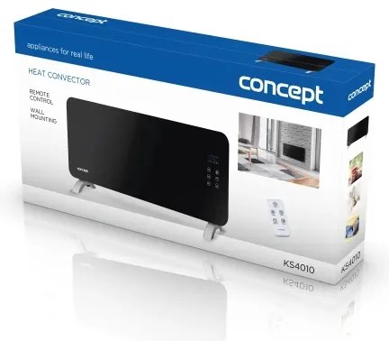 Concept KS4010 - Termoconvettore elettrico 2000W IP24 nero+telecomando