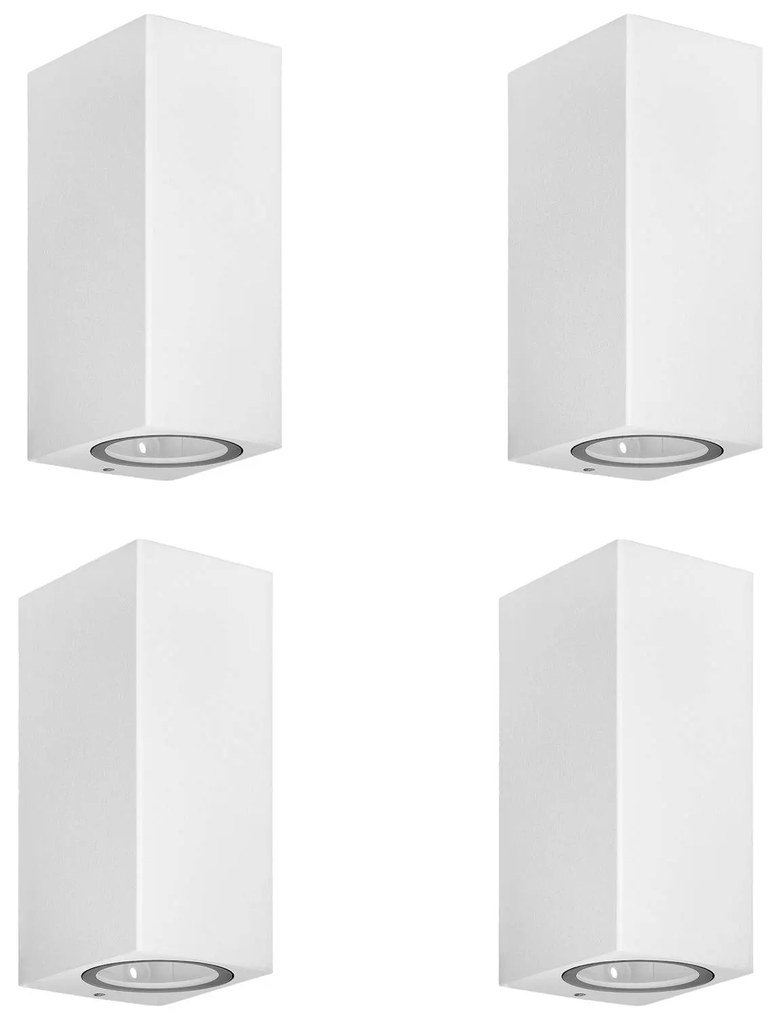 Applique da esterni Tetje PRIOS, dimmerabile, Bianco / Opale, Alluminio, Moderno, Applique da esterni