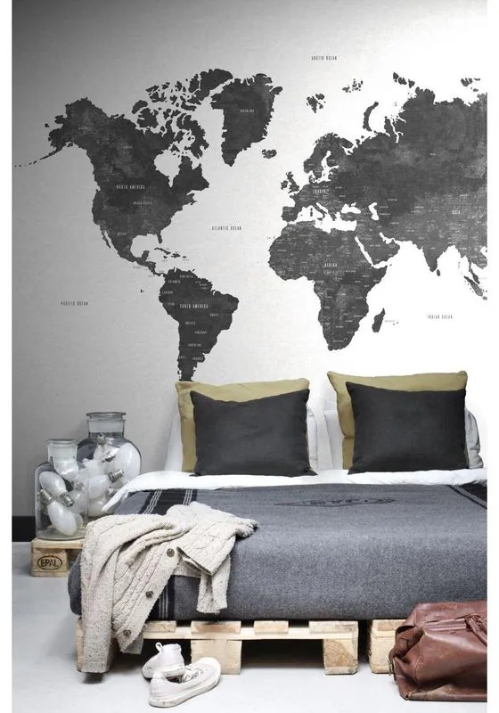 Fotomurale ESTA Mappa, grigio 280X279 cm